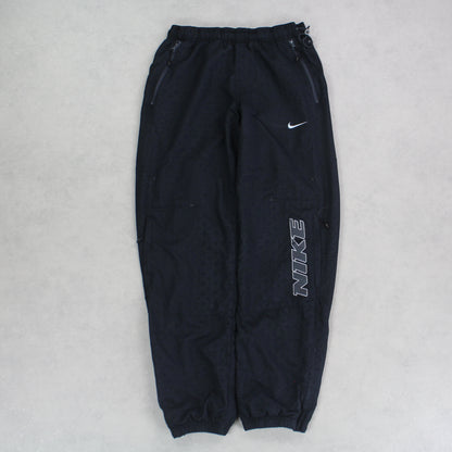 RARE Vintage 00s Nike Trackpants Black - (S)