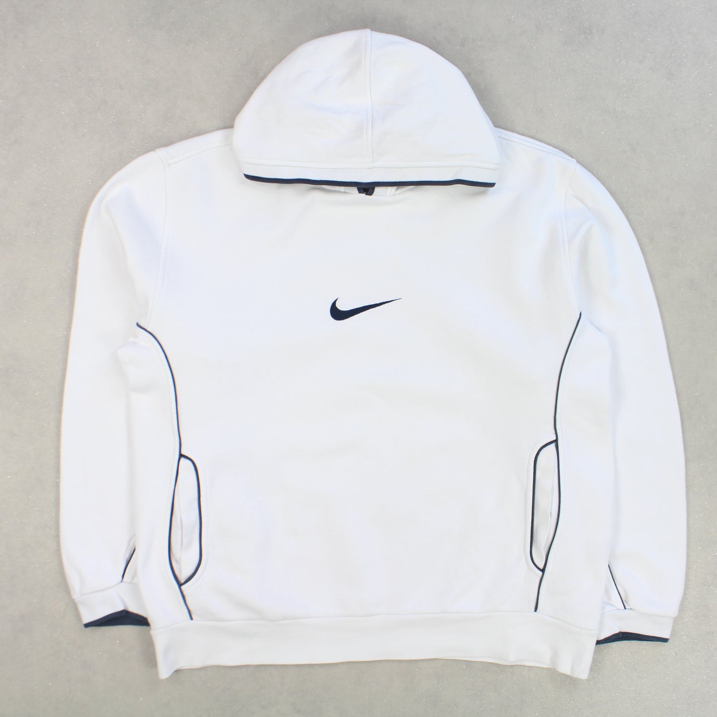 SUPER RARE Vintage 00s Nike Hoodie White - (L)