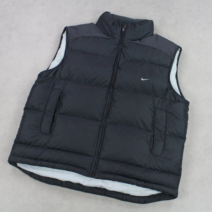 RARE Vintage 00s Nike Gilet Grey - (XL)