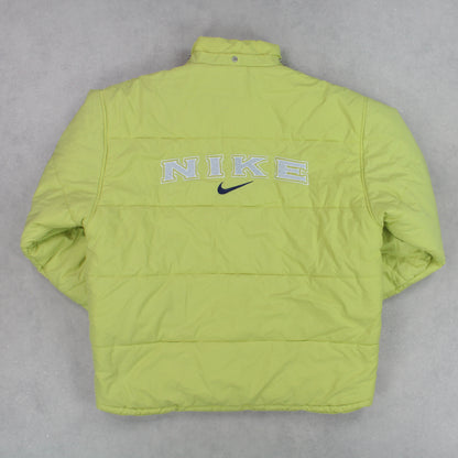 RARE 1990s Vintage Nike Puffer Jacket Yellow - (XL)