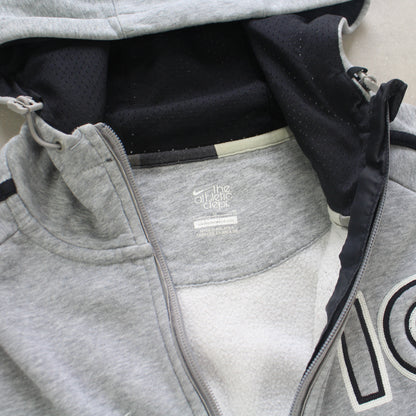 SUPER RARE 2000s Nike Zip Up Hoodie Grey - (M)