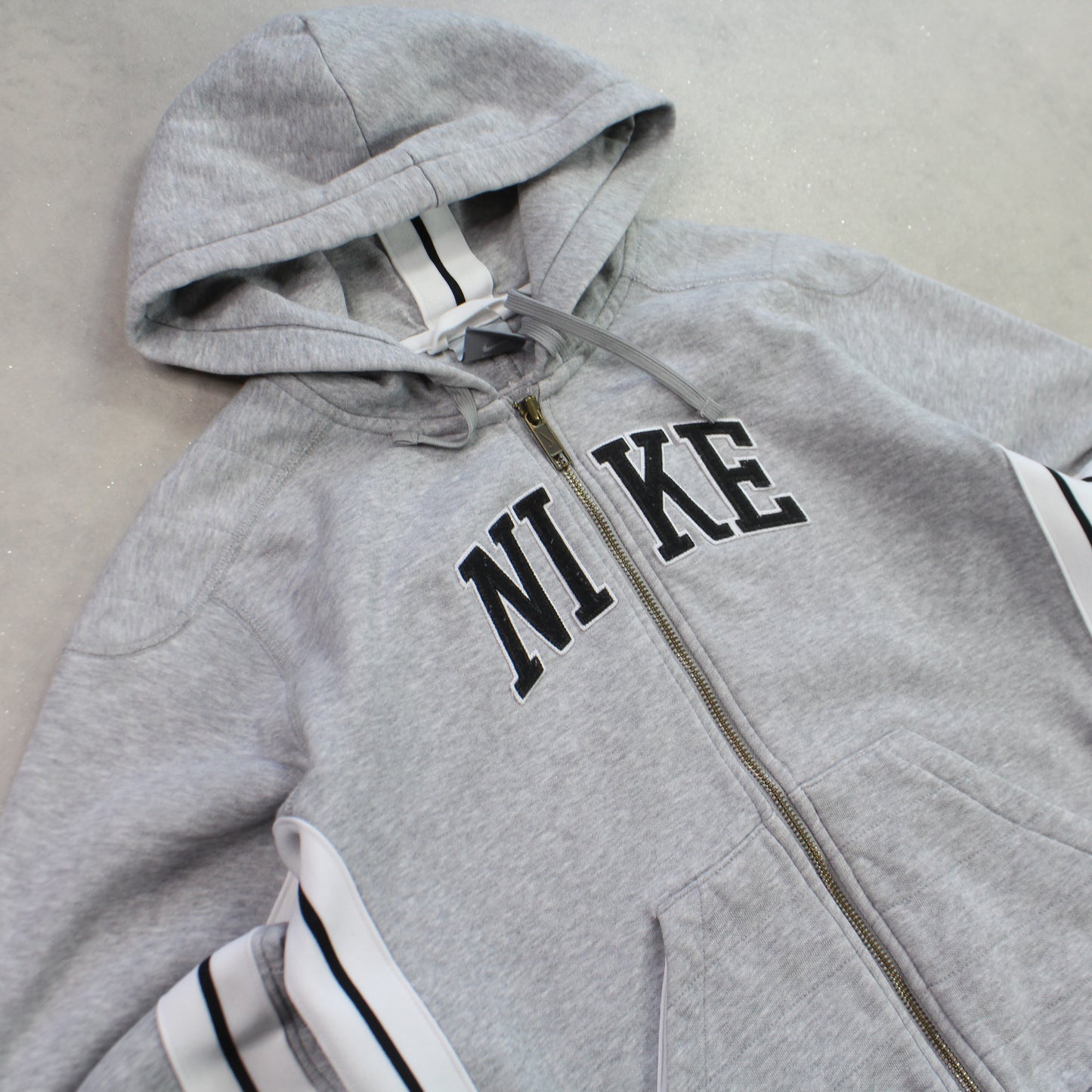 RARE 00s Nike Zip Up Hoodie Grey - (S)