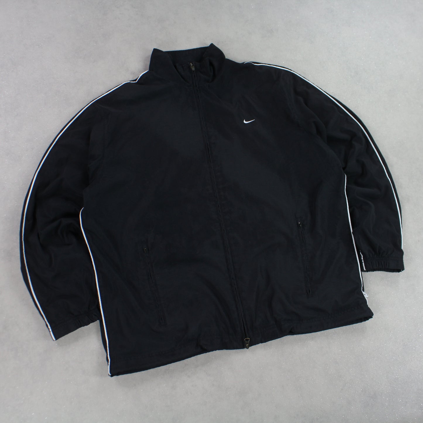 RARE 00s Nike Track Jacket Black - (XL)