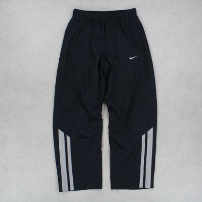 RARE 00s Baggy Nike Trackpants Black - (M)