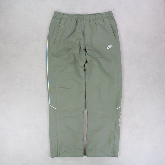 RARE 00s Nike Trackpants Green - (L)