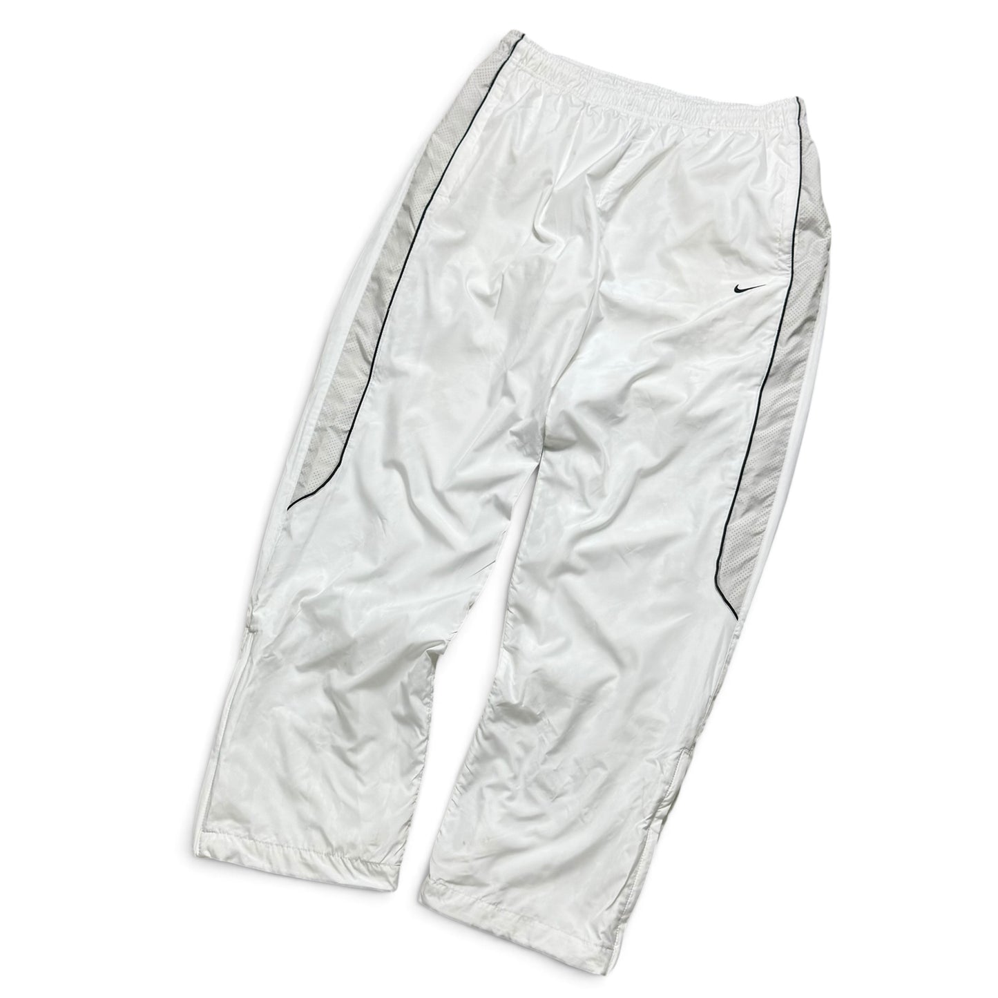 SUPER RARE 2000s Nike Trackpants White - (M)
