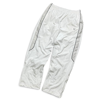 SUPER RARE 2000s Nike Trackpants White - (M)