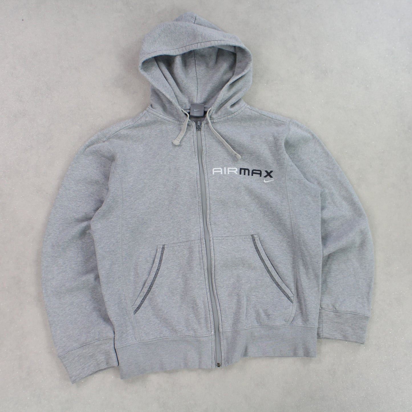 SUPER RARE 00s Nike Air Max Hoodie Grey - (S)