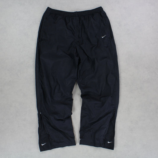 RARE 00s Baggy Nike Trackpants Black - (L)