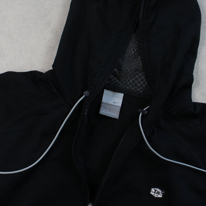 SUPER RARE Vintage 00s Nike TN Spell Out Zip Hoodie Black - (L)