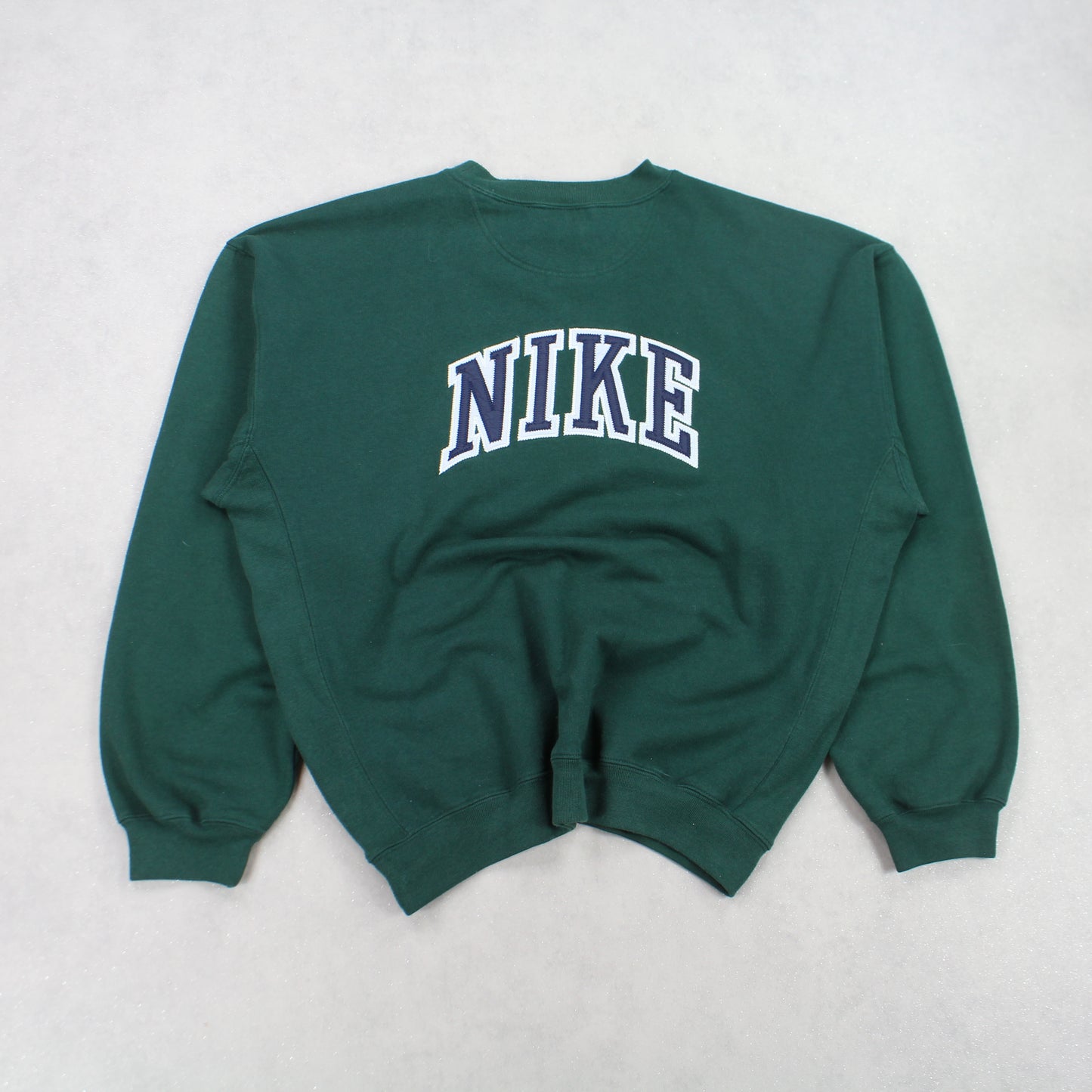 VERY RARE Vintage 1990s Nike Spell Out Sweatshirt Green - (L)