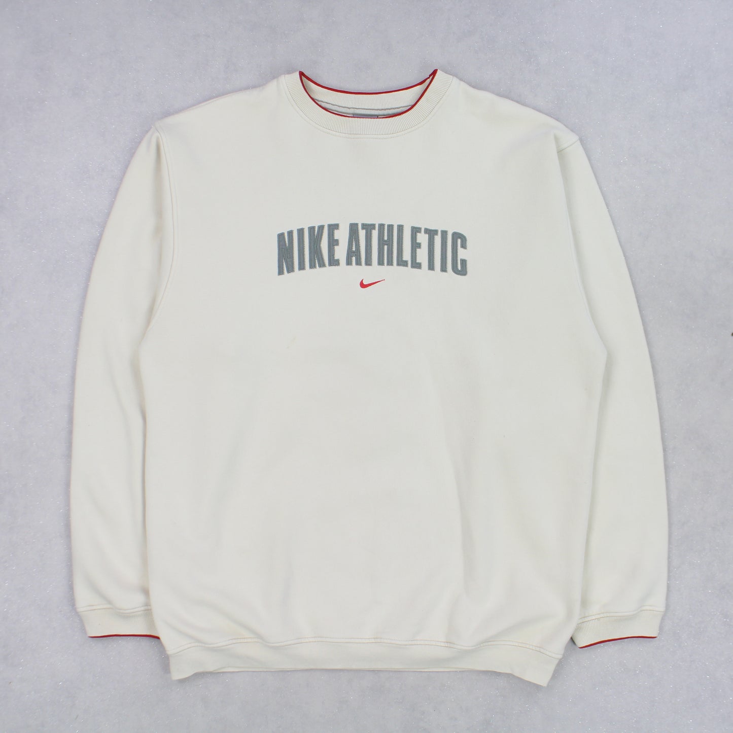 RARE Vintage 00s Nike Spell Out Sweatshirt Cream - (XL)