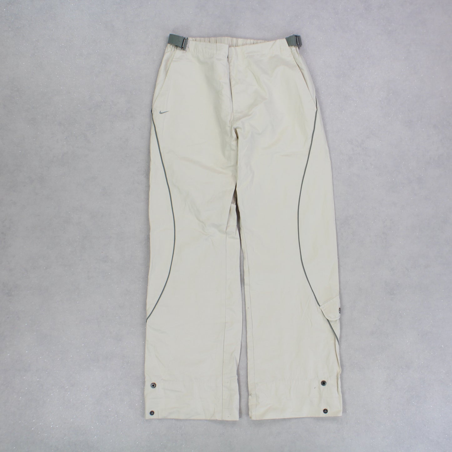 RARE 00s Nike Trackpants Cream - (S)