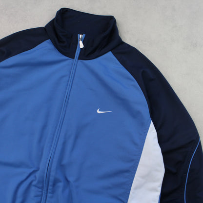 RARE 00s Nike Track Jacket Blue - (M)