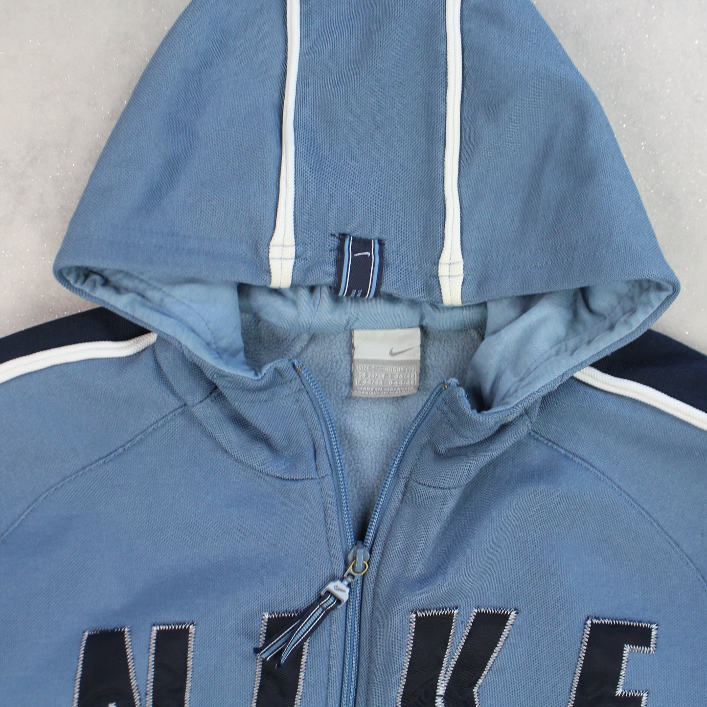 RARE Vintage 00s Nike Zip Up Hoodie Blue - (S)