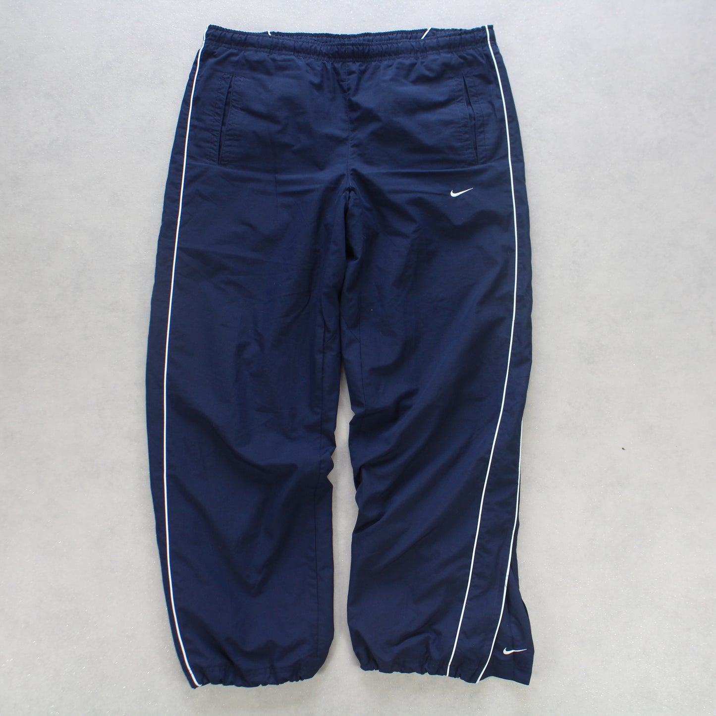 RARE 2000s Baggy Nike Trackpants Navy - (XL)