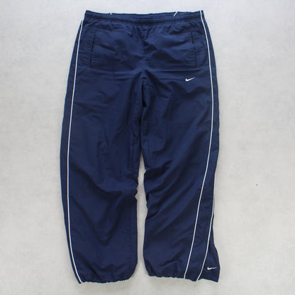 RARE 2000s Baggy Nike Trackpants Navy - (XL)
