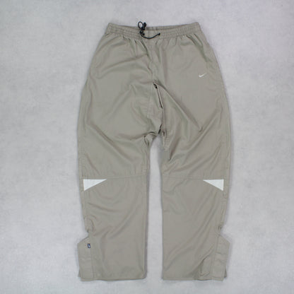 RARE 90s Baggy Nike Trackpants Beige - (L)