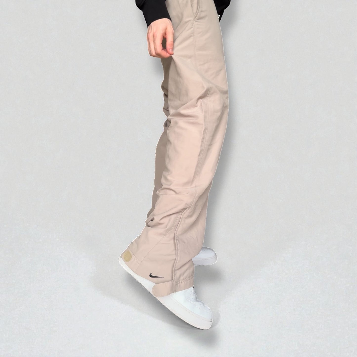 RARE 2000s Nike Trackpants Cream - (M)