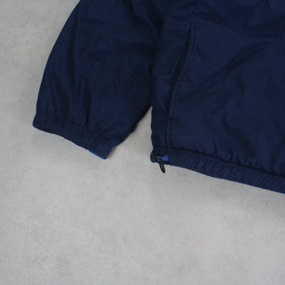 SUPER RARE 2000s Nike Reversible Jacket / Fleece Navy - (L)