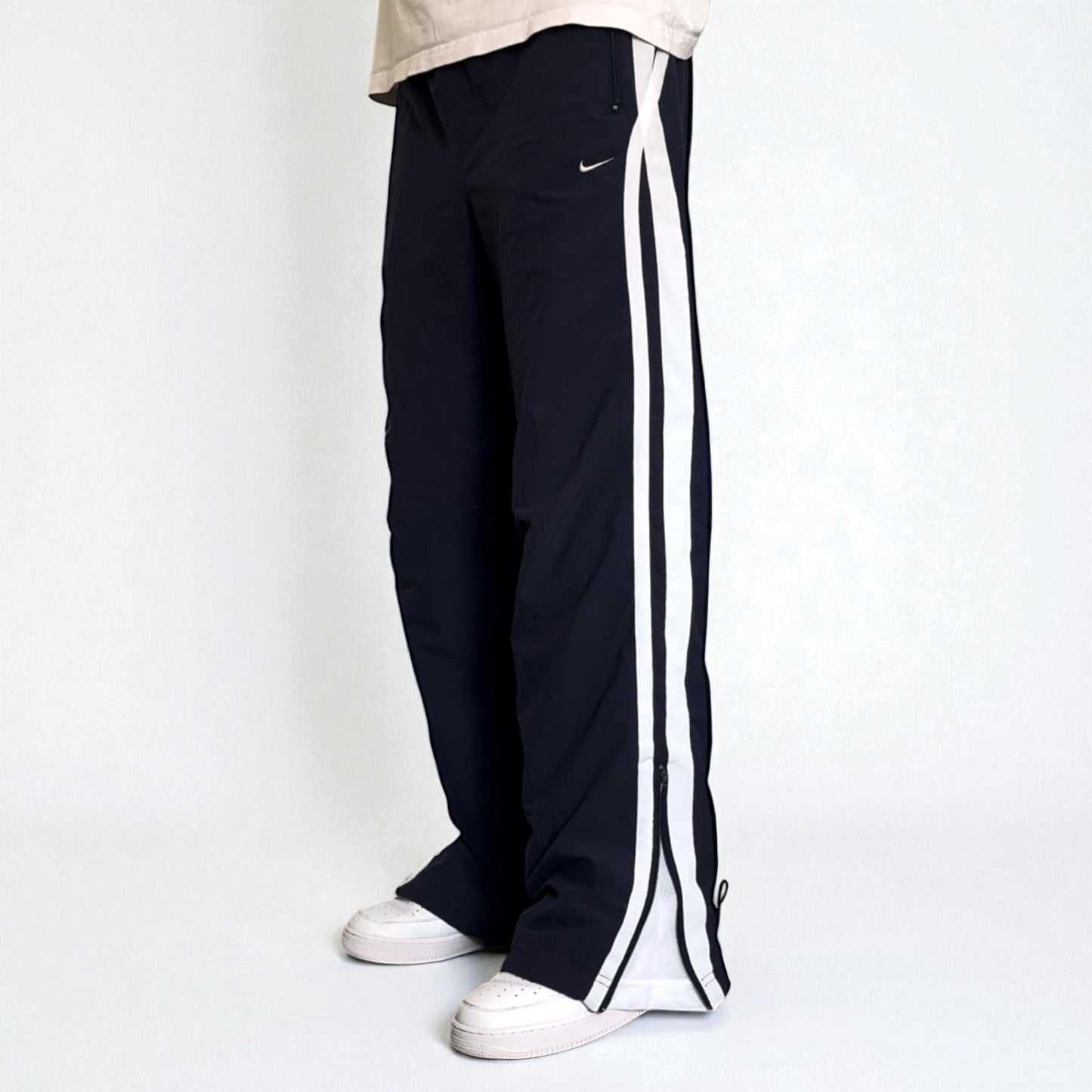 RARE 2000s Baggy Nike Trackpants Navy - (L)