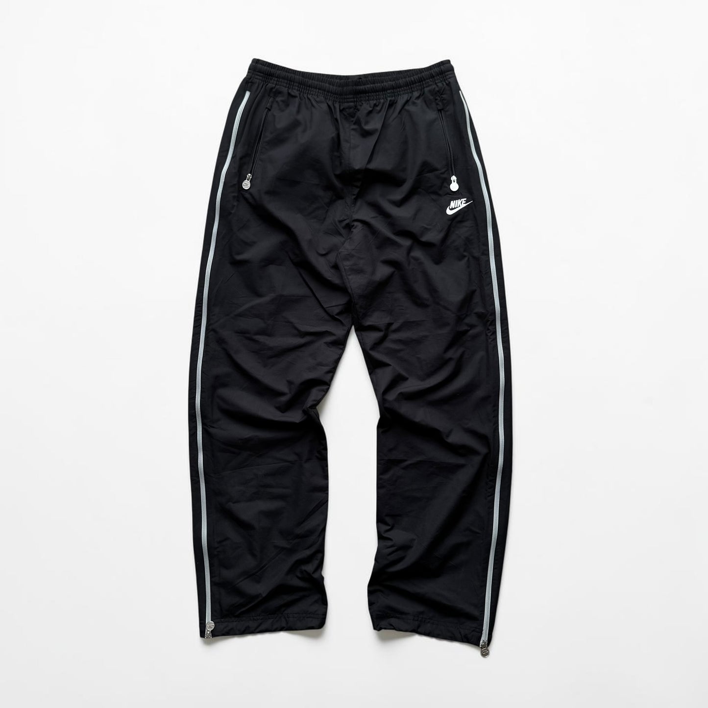 RARE 2000s Baggy Nike Trackpants Black - (M)