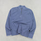 Vintage 00s Nike Q-Zip Sweatshirt Blue - (XS)