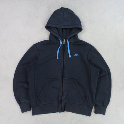 00s Nike Zip Up Hoodie Black - (S)