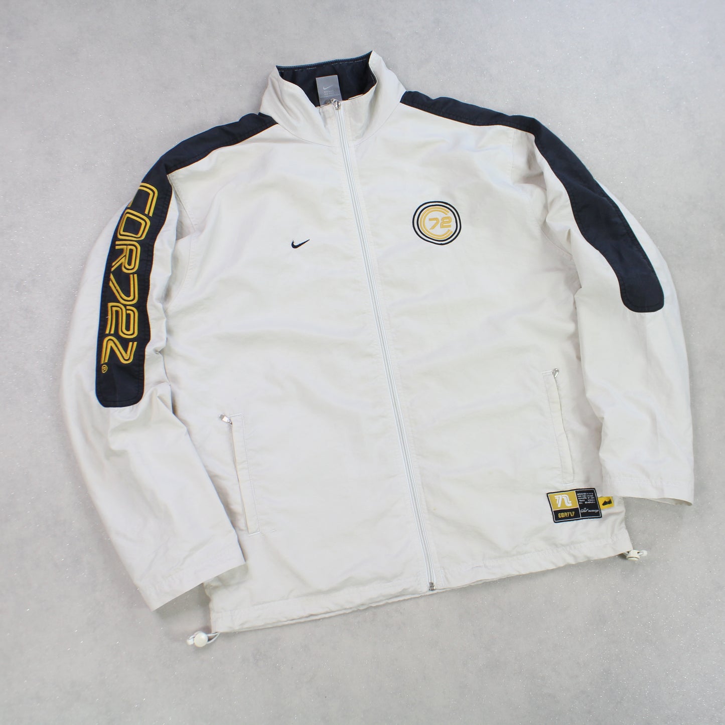 RARE 2000s Nike Cortez Track Jacket Cream - (L)