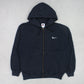 RARE Vintage 1990s Nike Zip Up Hoodie Black - (M)