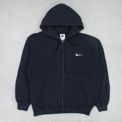 RARE Vintage 1990s Nike Zip Up Hoodie Black - (M)