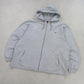 RARE 00s Nike Zip Up Hoodie Grey - (XL)