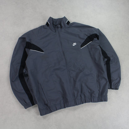 RARE 00s Nike Track Jacket Black - (L)