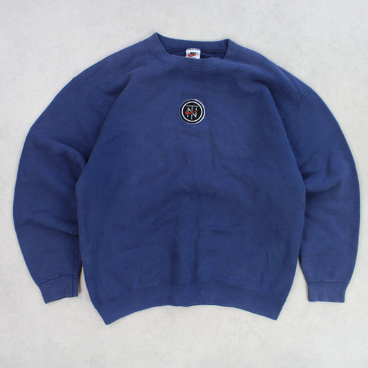 SUPER RARE Vintage 1990s Nike Town Sweatshirt Navy - (M)