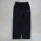 RARE 00s Baggy Nike Trackpants Black - (M)