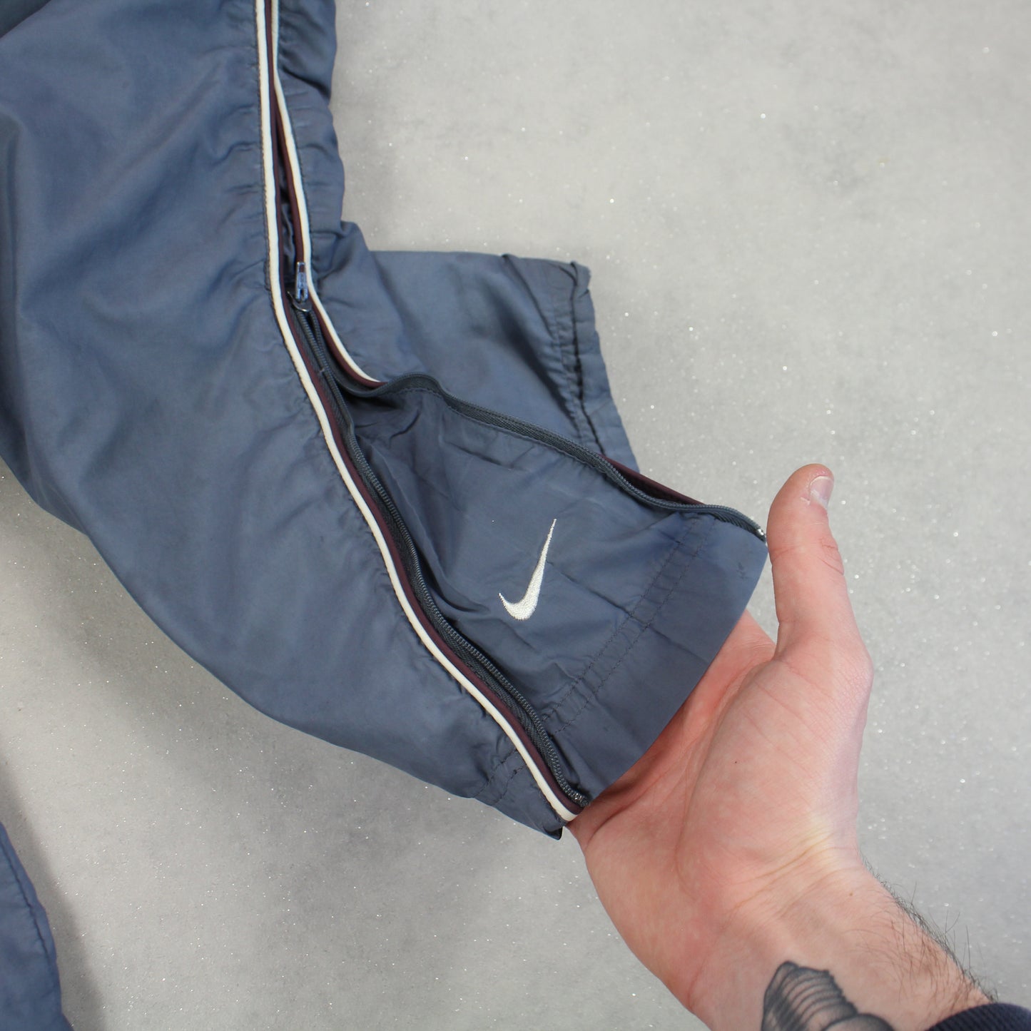 RARE 00s Baggy Nike Trackpants Grey - (XL)