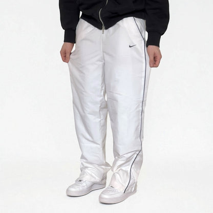 SUPER RARE 2000s Nike Trackpants White - (M)