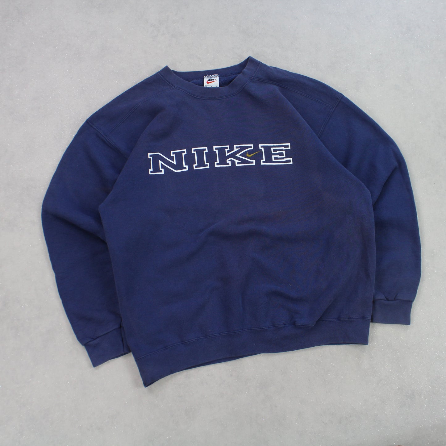 SUPER RARE 90s Nike Sweatshirt Navy - (M)