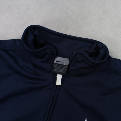 RARE 00s Nike Track Jacket Navy - (S)