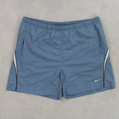 RARE 00s Nike Swim Shorts Blue - (XL)