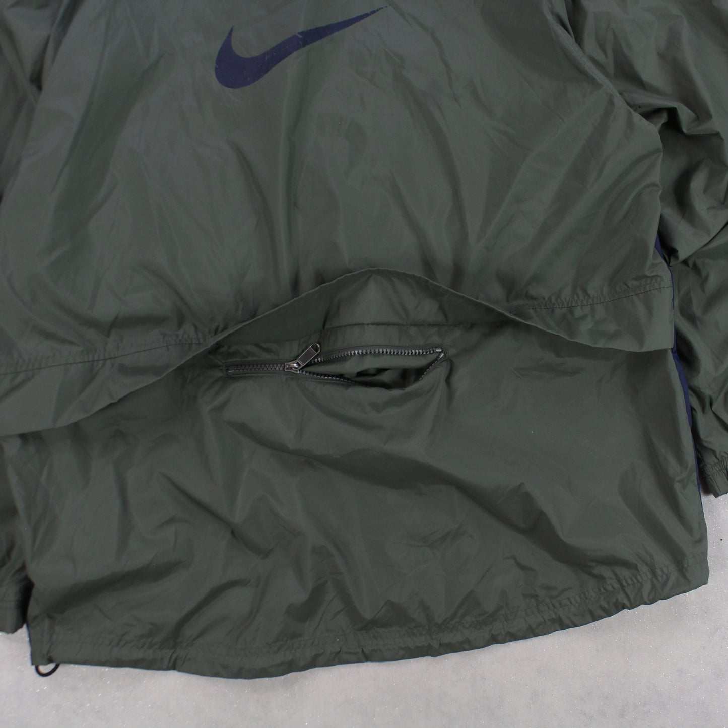 RARE 00s Nike Hooded Track Jacket Green - (XL)