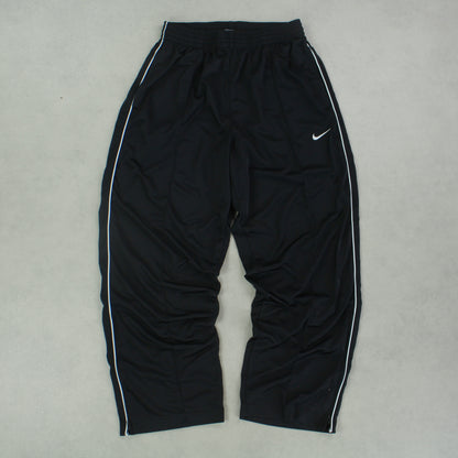 RARE Baggy Nike Trackpants Black - (L)