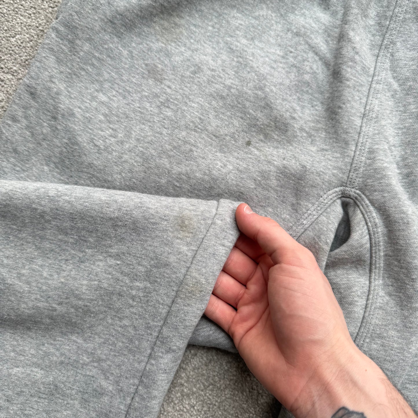 RARE 2000s Wide Leg Nike Joggers Grey - (L)