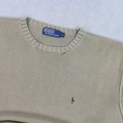 Vintage Ralph Lauren Knitted Jumper Brown - (L)