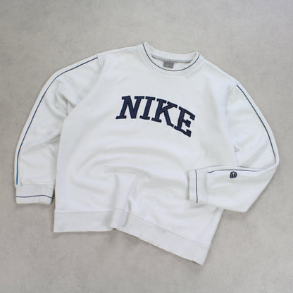 SUPER RARE Vintage 00s Nike Sweatshirt White - (M)