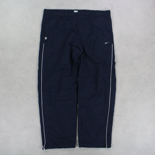 RARE 00s Baggy Nike Trackpants Navy - (XXL)