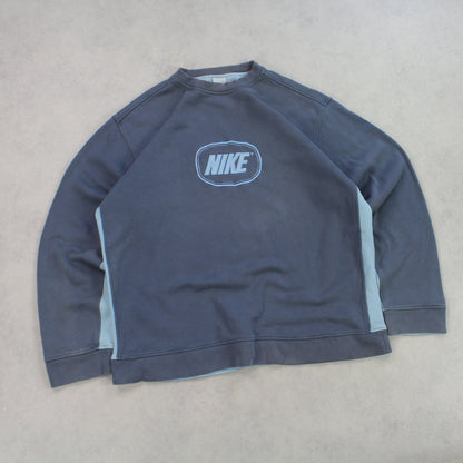 RARE 00s Nike Sweatshirt Blue - (XL)