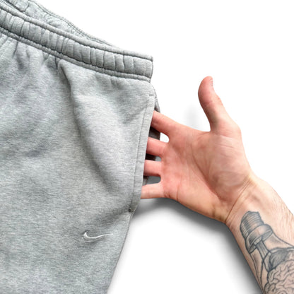 RARE 2000s Wide Leg Nike Joggers Grey - (L)
