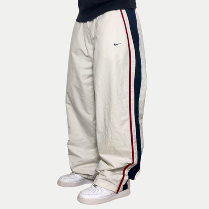 RARE 2000s Nike Trackpants White - (XL)
