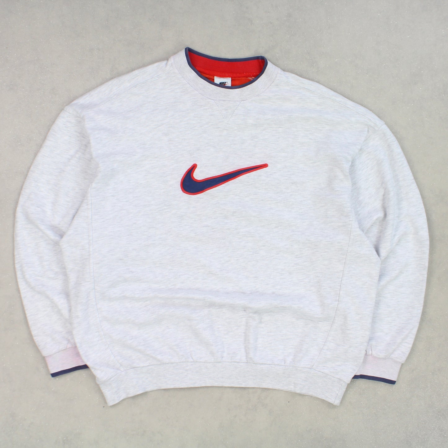 RARE Vintage 1990s Nike Sweatshirt Grey - (L)